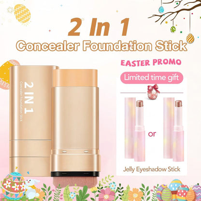 2-in-1 Foundation & Concealer Stick Full Coverage