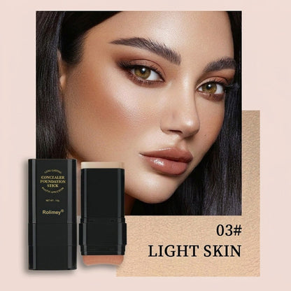 Dual-Ended Foundation & Concealer Stick with Built-in Brush