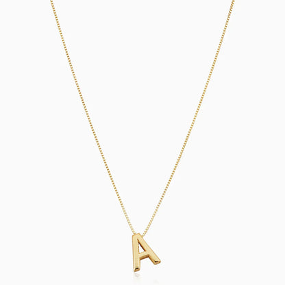 Love Letter Initial Necklace | White Gold